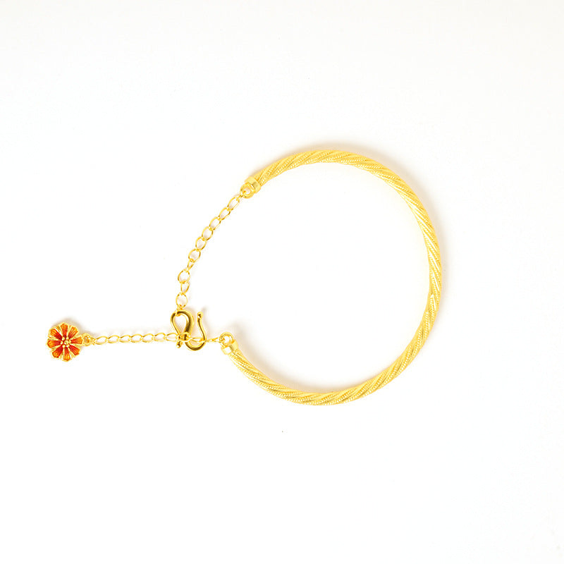 AL-BS2866 sand gold flower bracelet