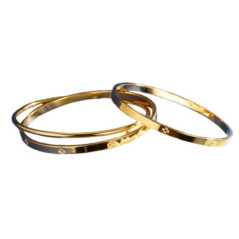 AL-GS2805 2 layers sand gold bracelet