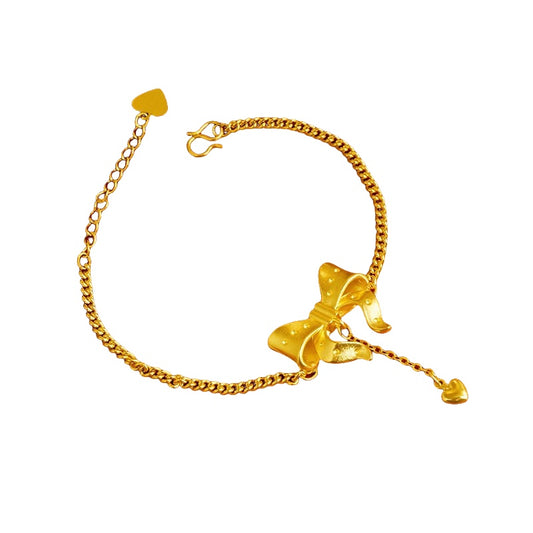 AL-NS2199 bow design sand gold bracelet
