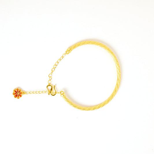 AL-BS2866 sand gold flower bracelet