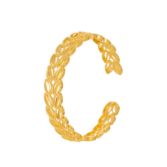 AL-GS2296 sand gold open bracelet
