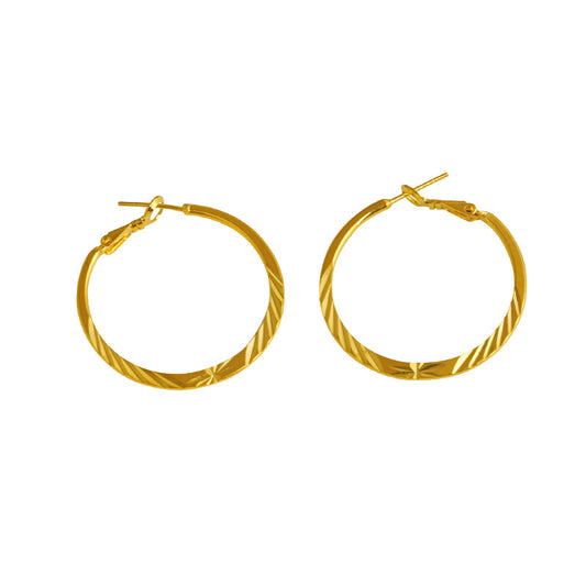 AL-E2024 sand gold hoop earring